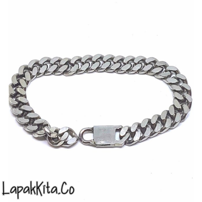 Gelang Pria Rantai / Gelang Rantai Pria / Gelang Rantai Baja Putih