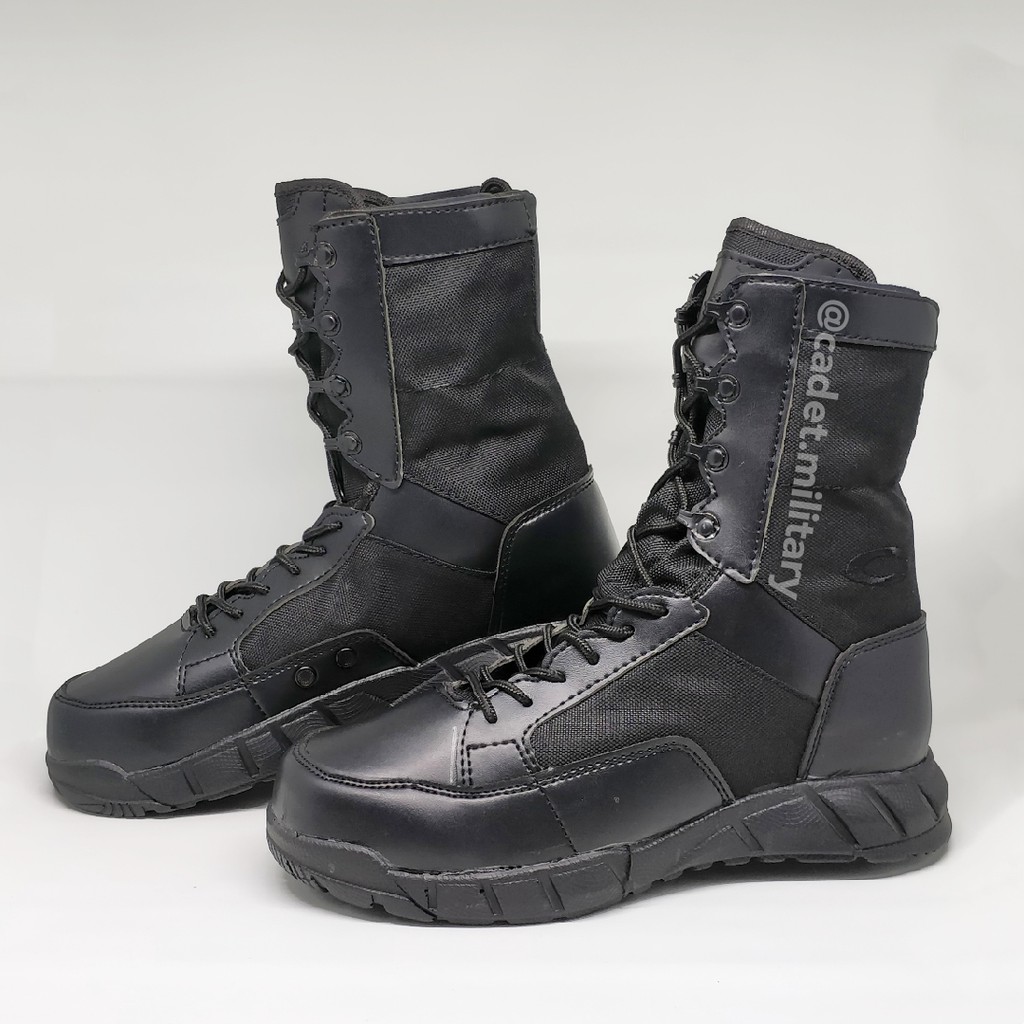 Sepatu Combat Boots PDL Model OAKLEY 8 Inci - HITAM