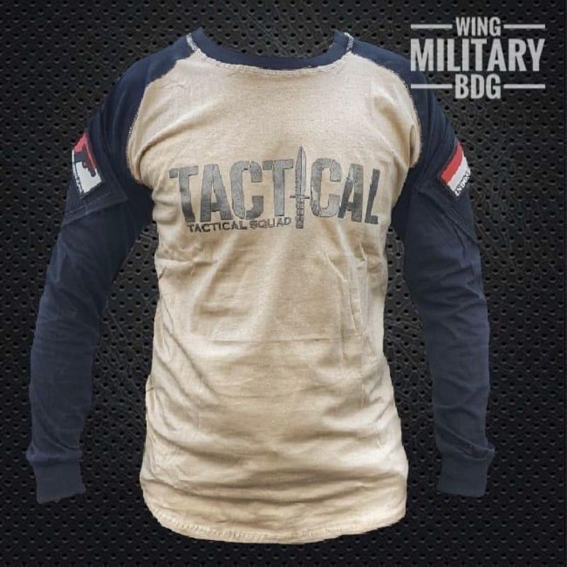 Kaos panjang tactical velcro military