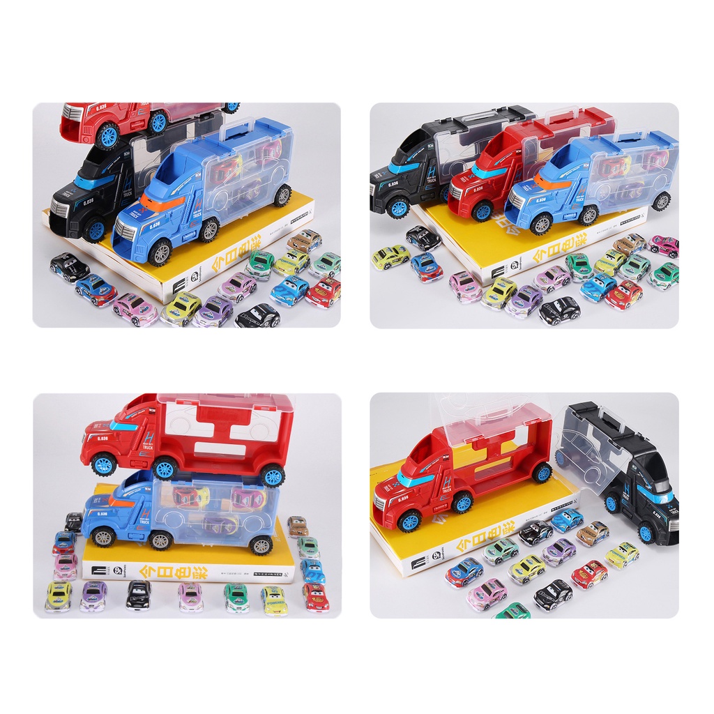 Slide Storage Car | Mainan Anak Laki Laki Mobil Mobilan Besar Truck | Mainan Anak 2-3-4-5 Tahun Set | Kado Ulang Tahun Anak Cowok