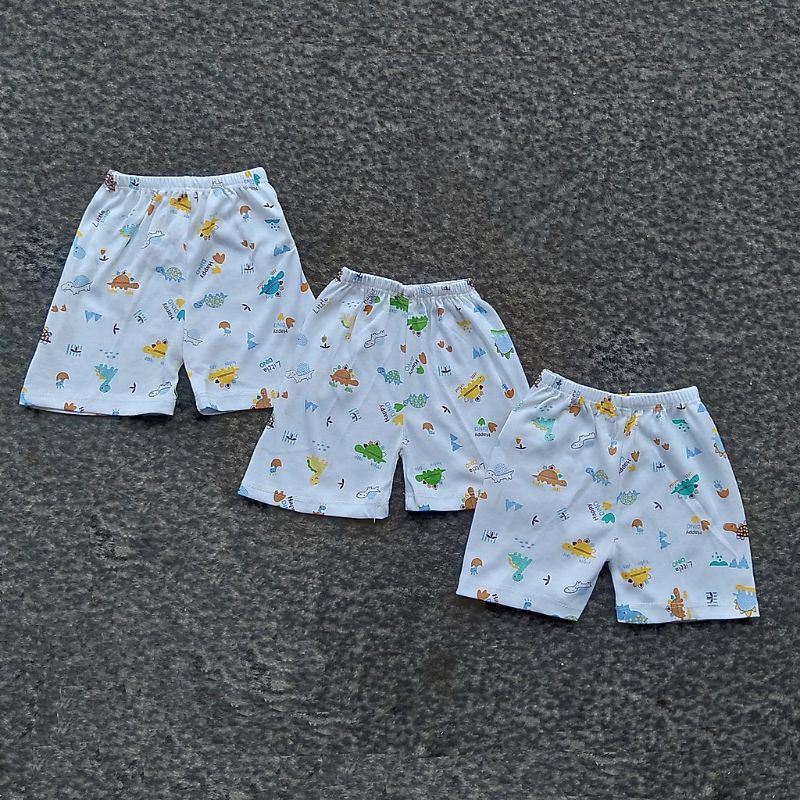 3 Pcs Celana Pendek Bayi ELFIRA SNI - Celana Pendek Bayi (Newborn) Motif