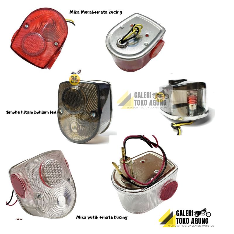 LAMPU STOP HONDA C70 LED LAMPU BELAKANG C70 LED SMOKE LAMPU REM HONDA C70