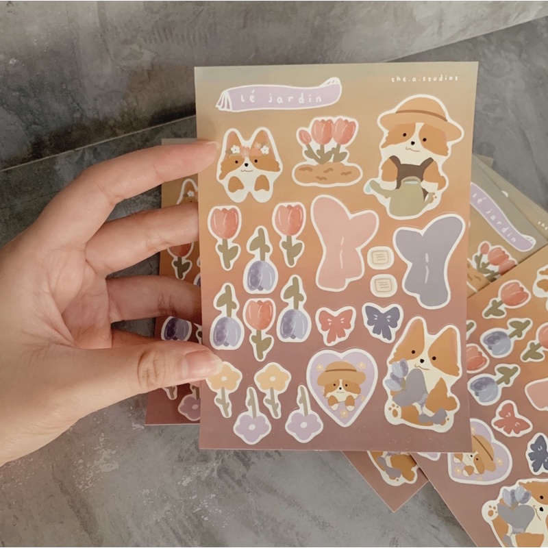 

le jardin gardening sticker series (flower bullet journal stiker sheet)