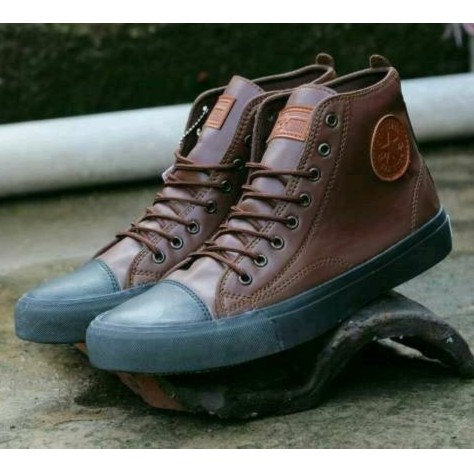 Sepatu Pria Converse All Star Kulit Import sepatu kasual kerja kuliah  sekolah ABG Remaja Mahasiswa | Shopee Indonesia