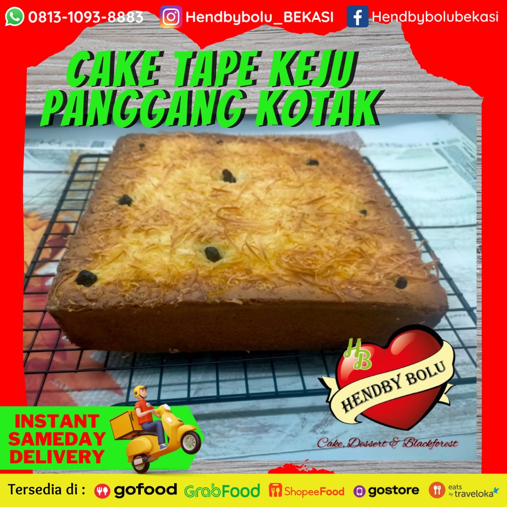 

Cake Tape Keju Panggang Kotak