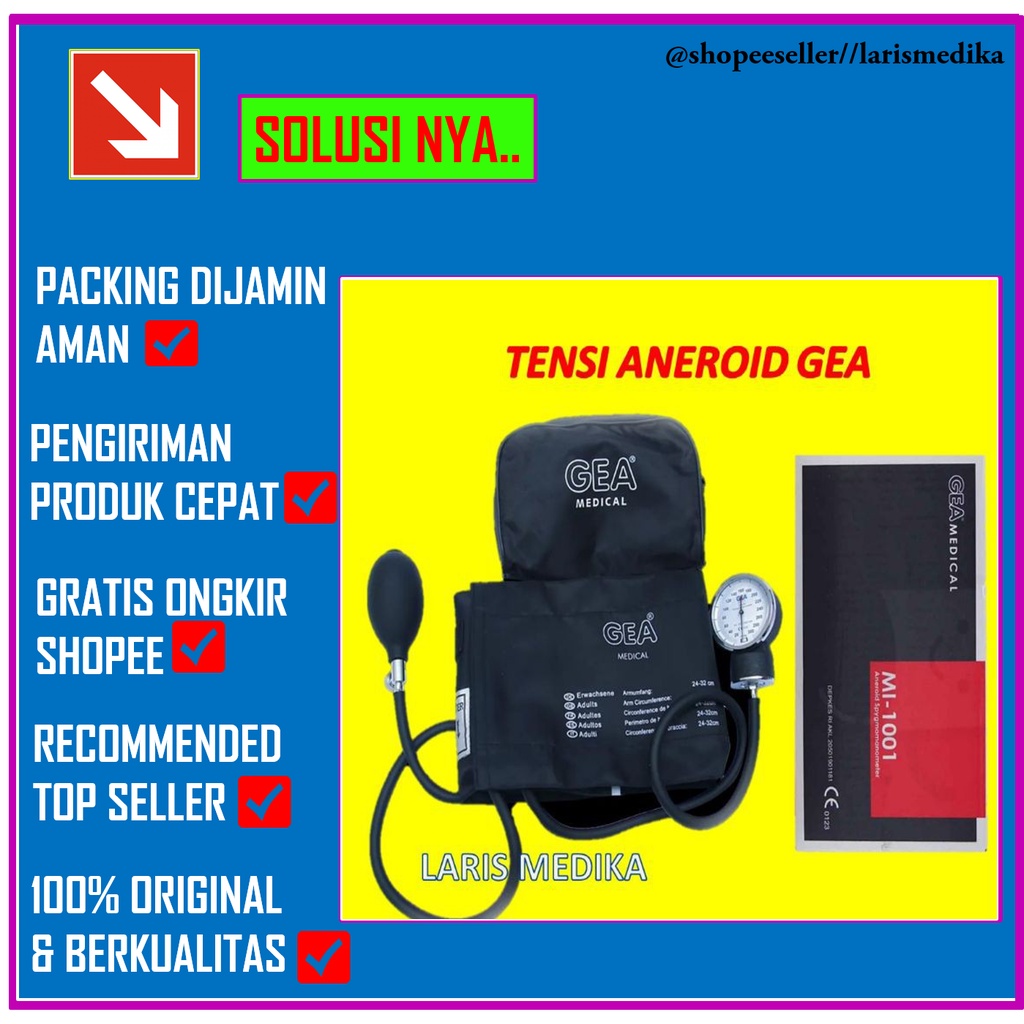 TENSIMETER ANEROID GEA MI-1001 MURAH / TENSIMETER ANEROID / TENSI ANEROID / TENSIMETER MURAH