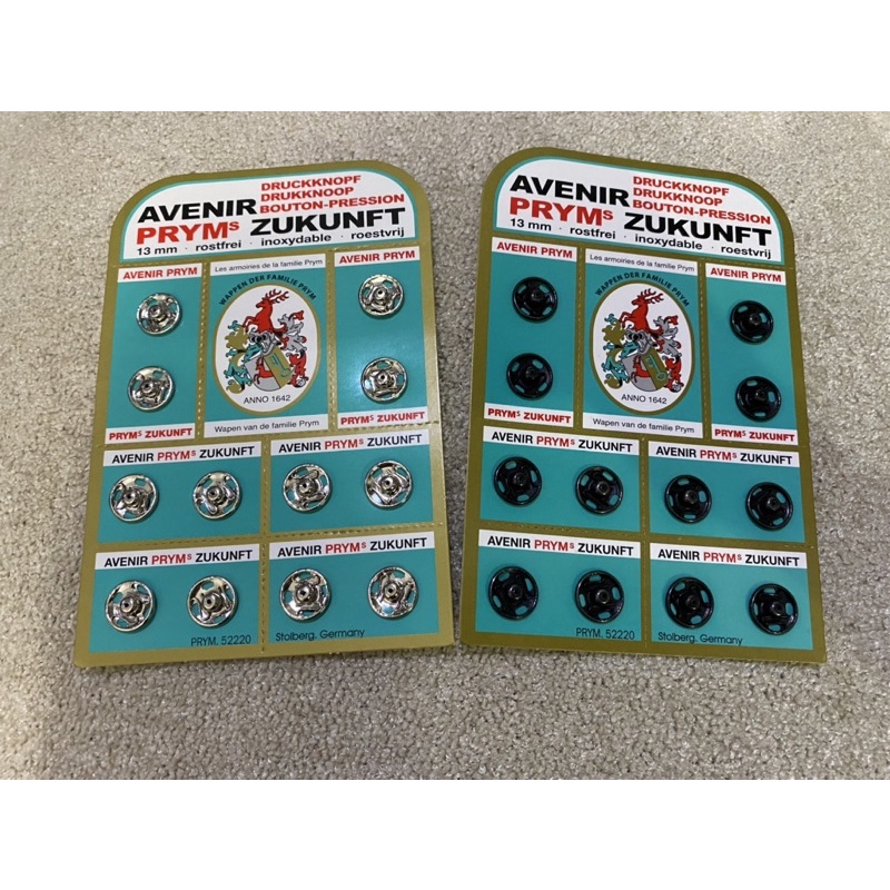 Kancing Jepret Silver / Kancing Jepret Hitam / Kancing Cetet 11 mm Avenir Prym - Lembar (isi 36 pcs) KANCING CETET 13 mm Avenir Prym - Lembar (isi 12 pcs)