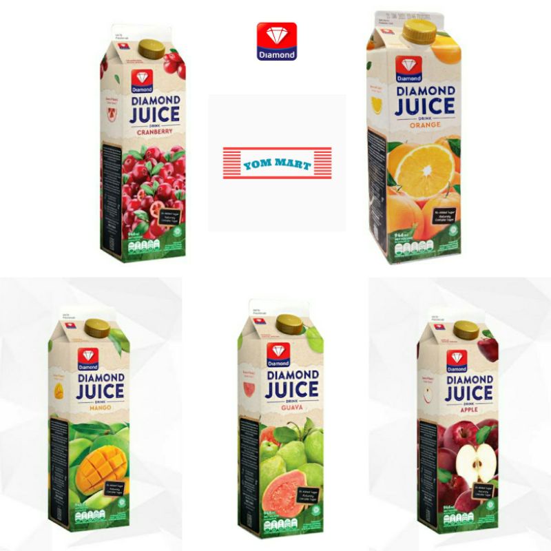 

DIAMOND JUICE APPLE, CRANBERI, GUAVA, MANGO, ORANGE, BLUEBERRY 946ML