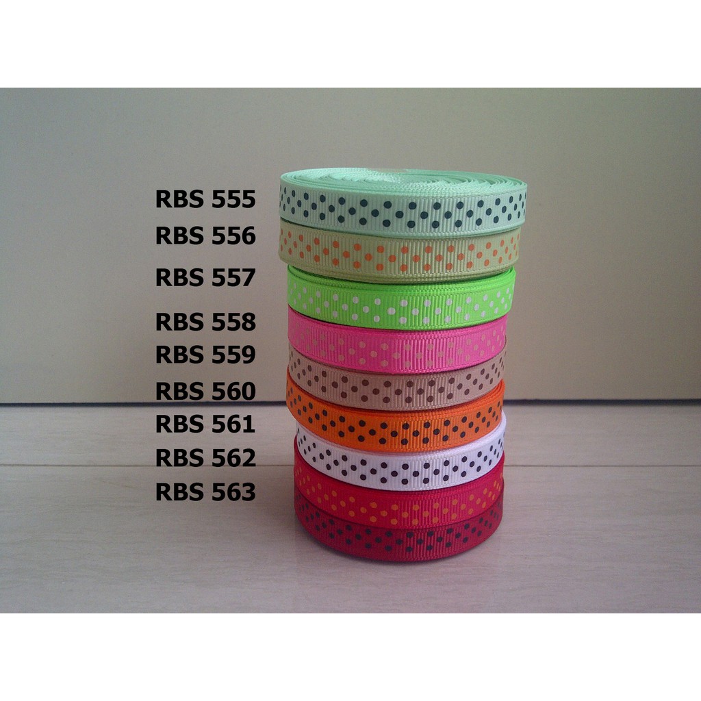 

[10 YARD] PITA GROSGRAIN MOTIF POLKADOT SALE RBS 555,556,557,558,559,560,561,562,563