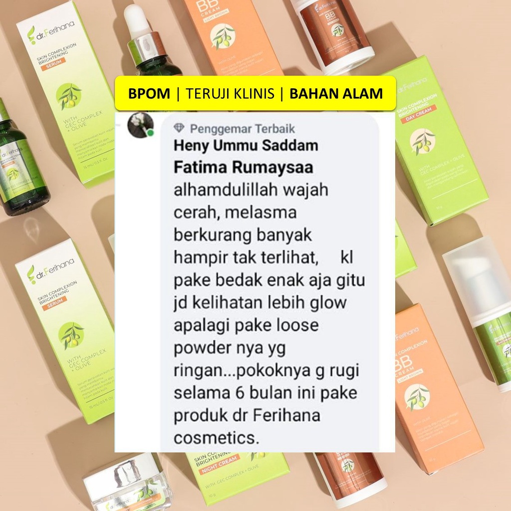 Paket Premium Translucent dr. Ferihana Cosmetics &amp; Skincare Merupakan Paket Pencerah untuk Mengatasi Kulit Kusam Keriput Kering Flek Melasma Anti Aging Alami Terbaik BPOM LPPOM HALAL MUI