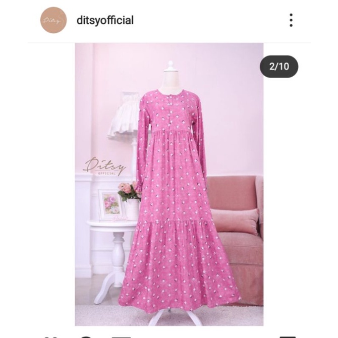 Fallon pink jumbo ditsy Desember