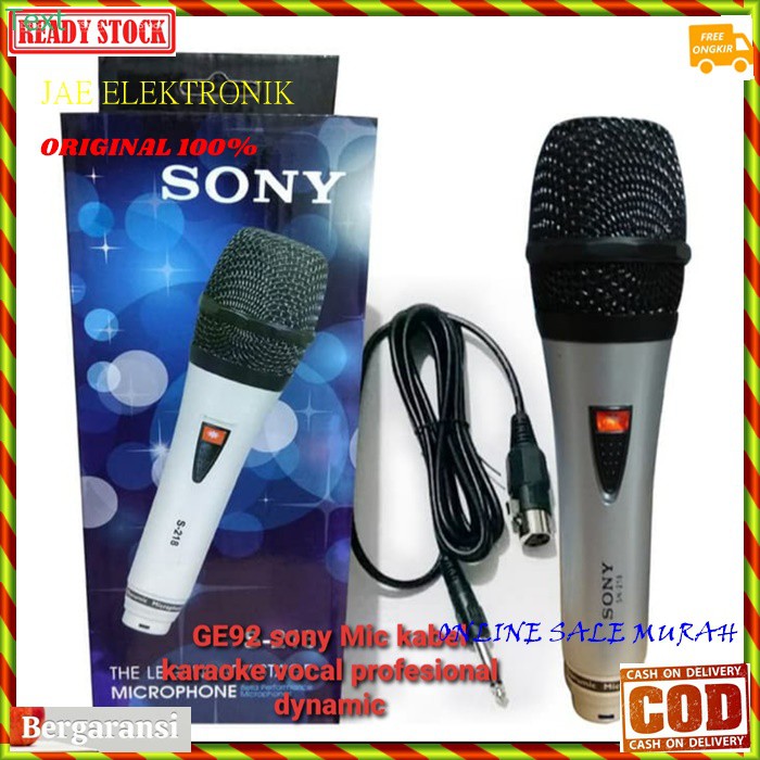 G72 Sony Mic mik kabel Microphone cable karaoke vocal vokal audio sound system pengeras suara pro profesional mikrophone dynamic G72   Bisa ke segala jenis sound audio  Bahan dari PVC  1 mic 3- 4 meter kabel mic Suara bagus jernih dan empuk Sangat cocok u