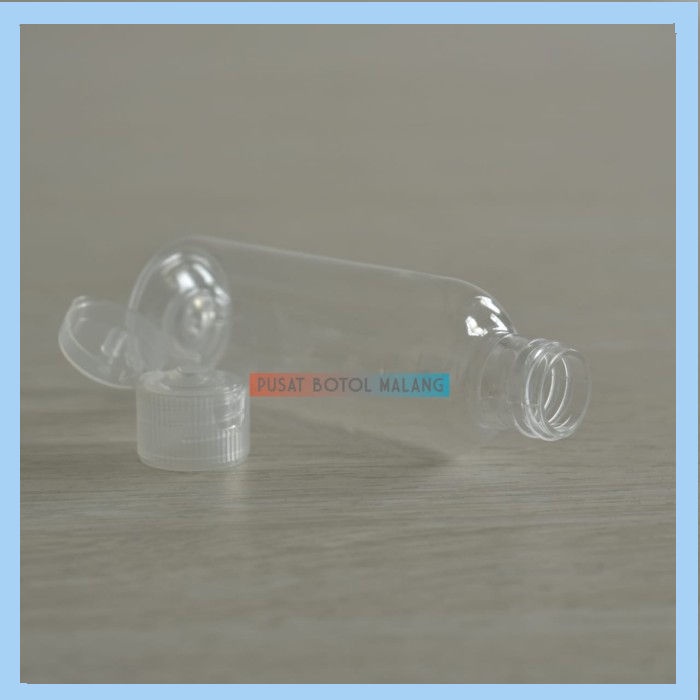Botol Plastik Pet 60Ml Fliptop ( Natural Natural)