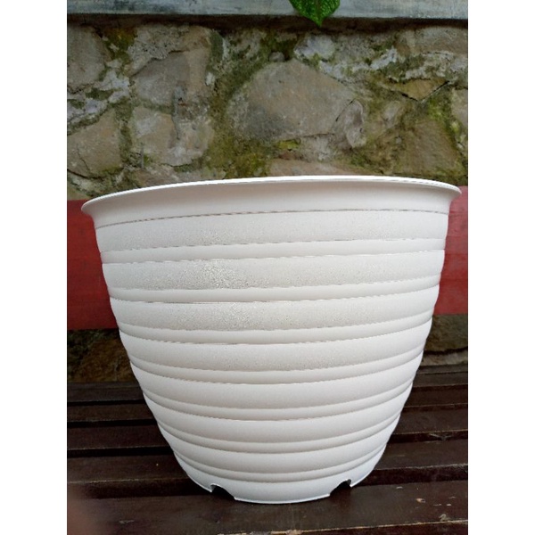 POT BUNGA TAWON 40 PUTIH JUMBO/POT TANAMAN JUMBO UKURAN 40