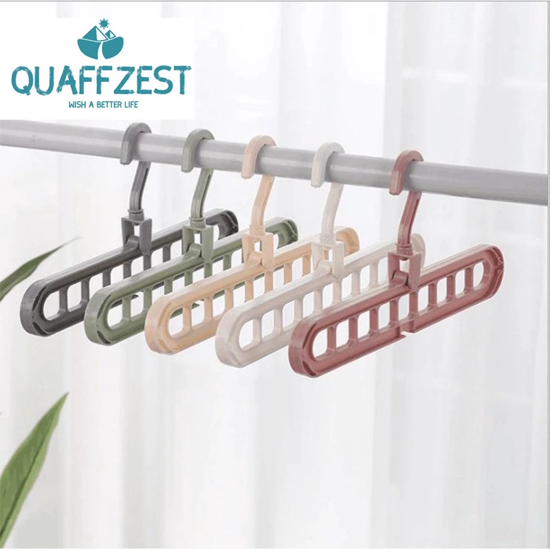 5pcs Magic Hanger Nine-hole Rotating Multi-Function Folding Magic Clothes Hanger