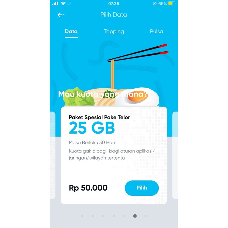 HUP BETA paket spesial pake telor