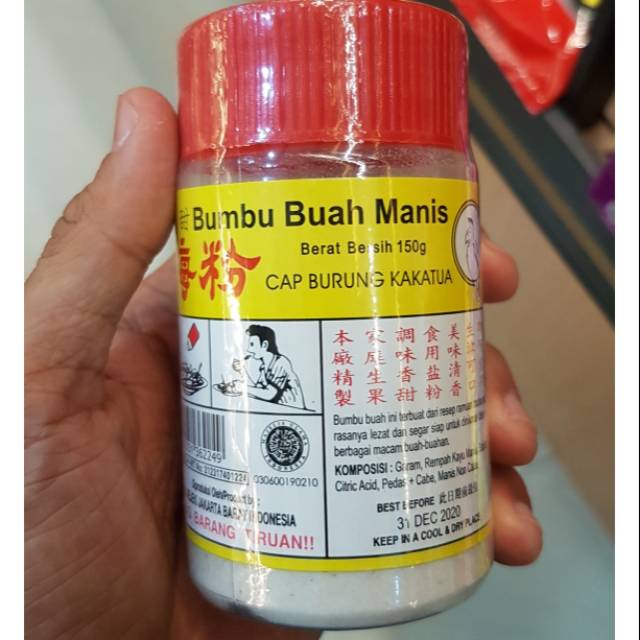 

Bumbu Buah Manis dan Pedas cap Burung Kakak Tua 150gr