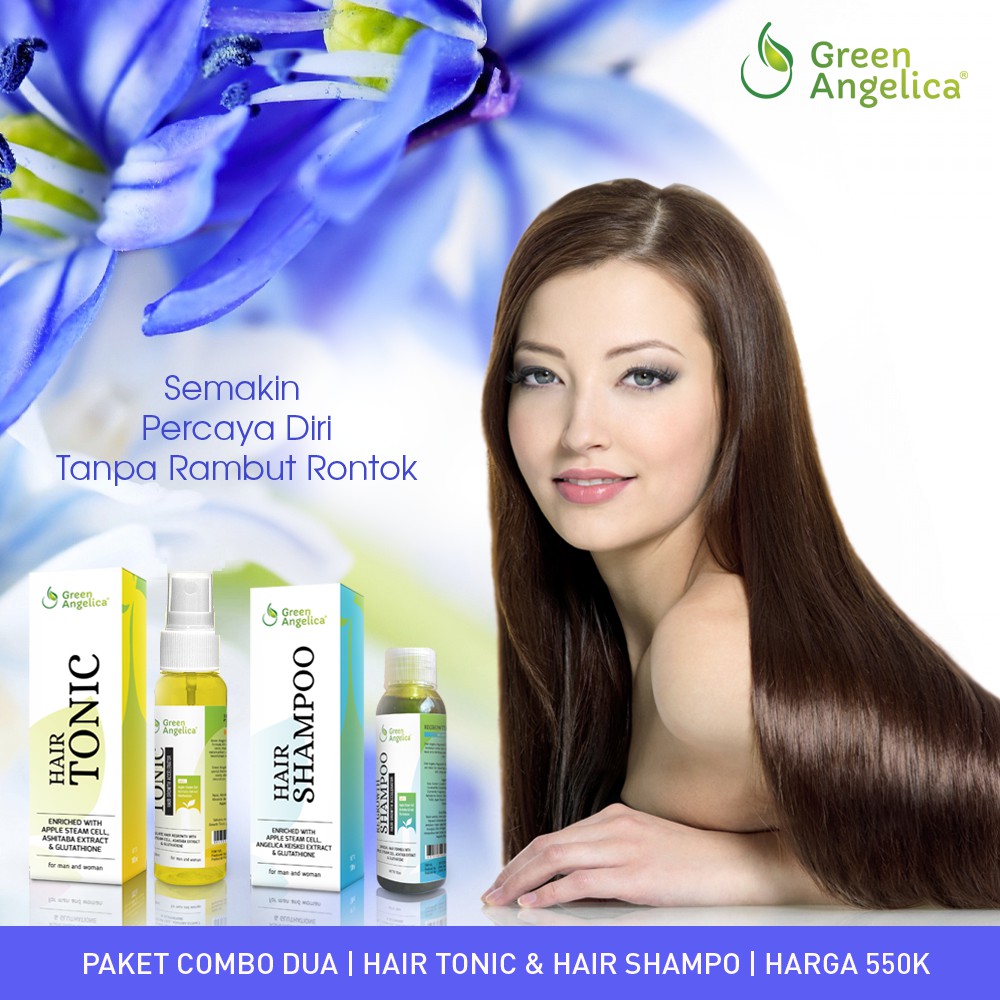Combo 2 Obat Penumbuh Rambut Botak Alami Dengan Cepat Green Angelica