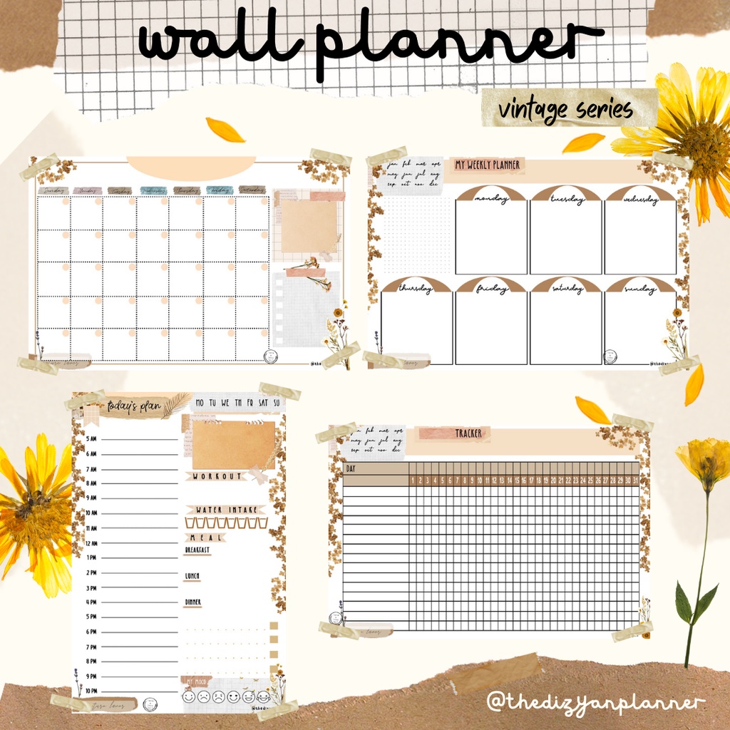 

Wall Planner / Schedule Board / Jadwal Harian / Wipe and Clean Planner / Vintage