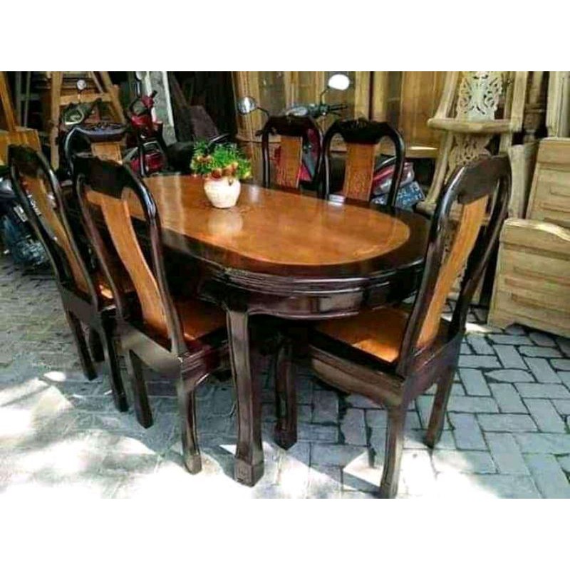 set kursi makan bonsai/kursi makan jepara/kursi bonsai