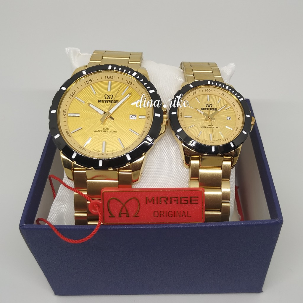 (ORIGINAL) Jam Rantai Mirage Rantai Emas