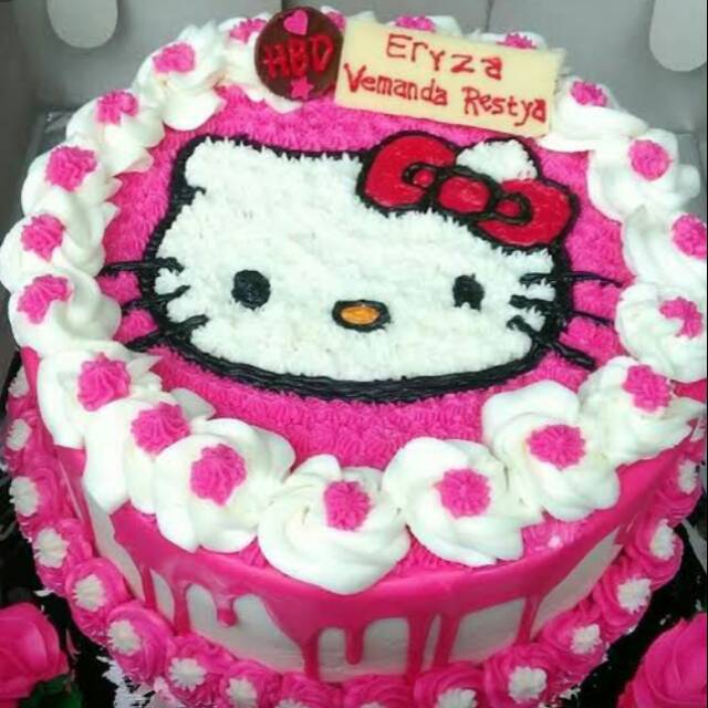 

Cake brownis modif hello kitty misna cake