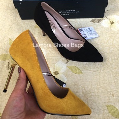 Sepatu Wanita ZR-151 Metallic Leather High Heeled Pumps