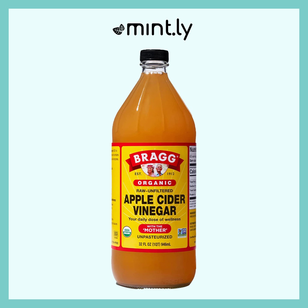 

Bragg Apple Cider Vinegar 946ml with the Mother dan 473 ml Cuka Apel