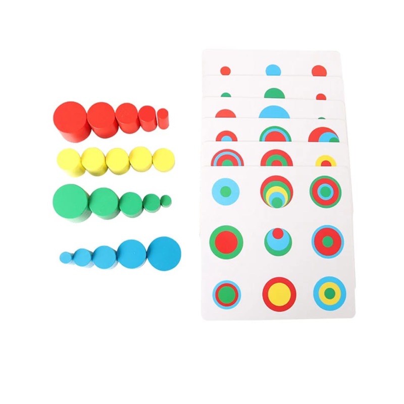 [MONTESSORI] Aparatus Wooden Knobless Cylinder