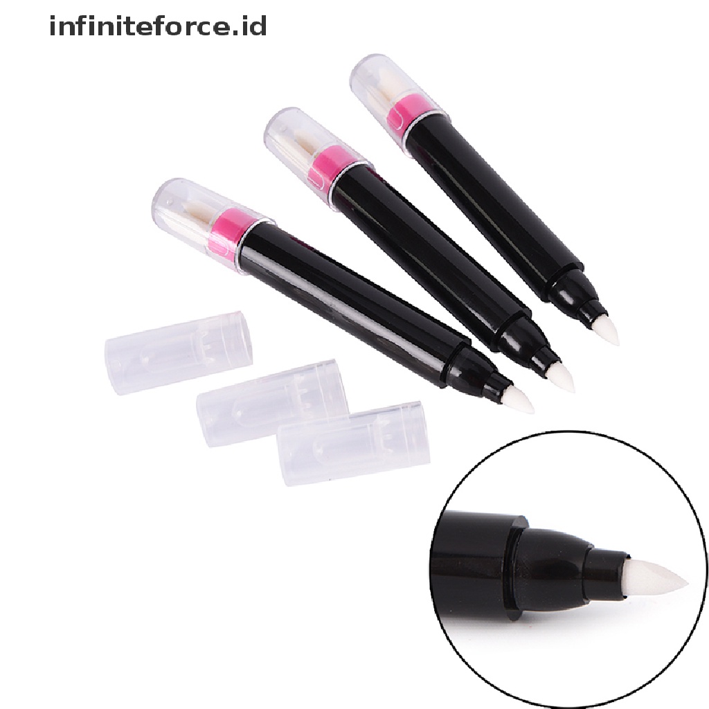 (Infiniteforce.Id) 3pcs / Set Pena Pembersih Kutek Kuku Kosong Untuk Nail Art / Manicure