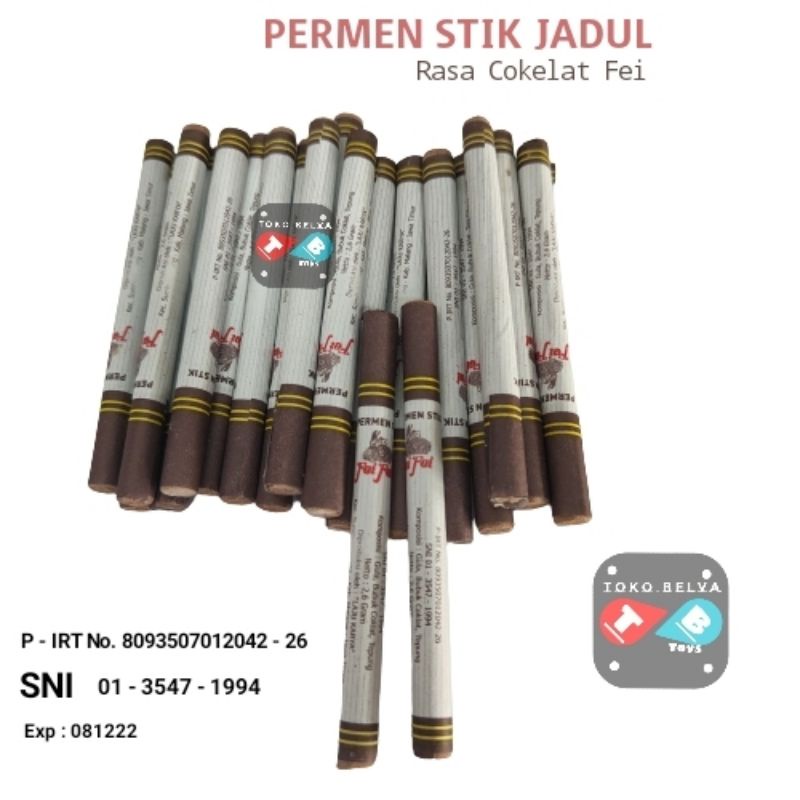 20 pcs Permen Jadul Stik Rasa Cokelat Fei Fei - Snack