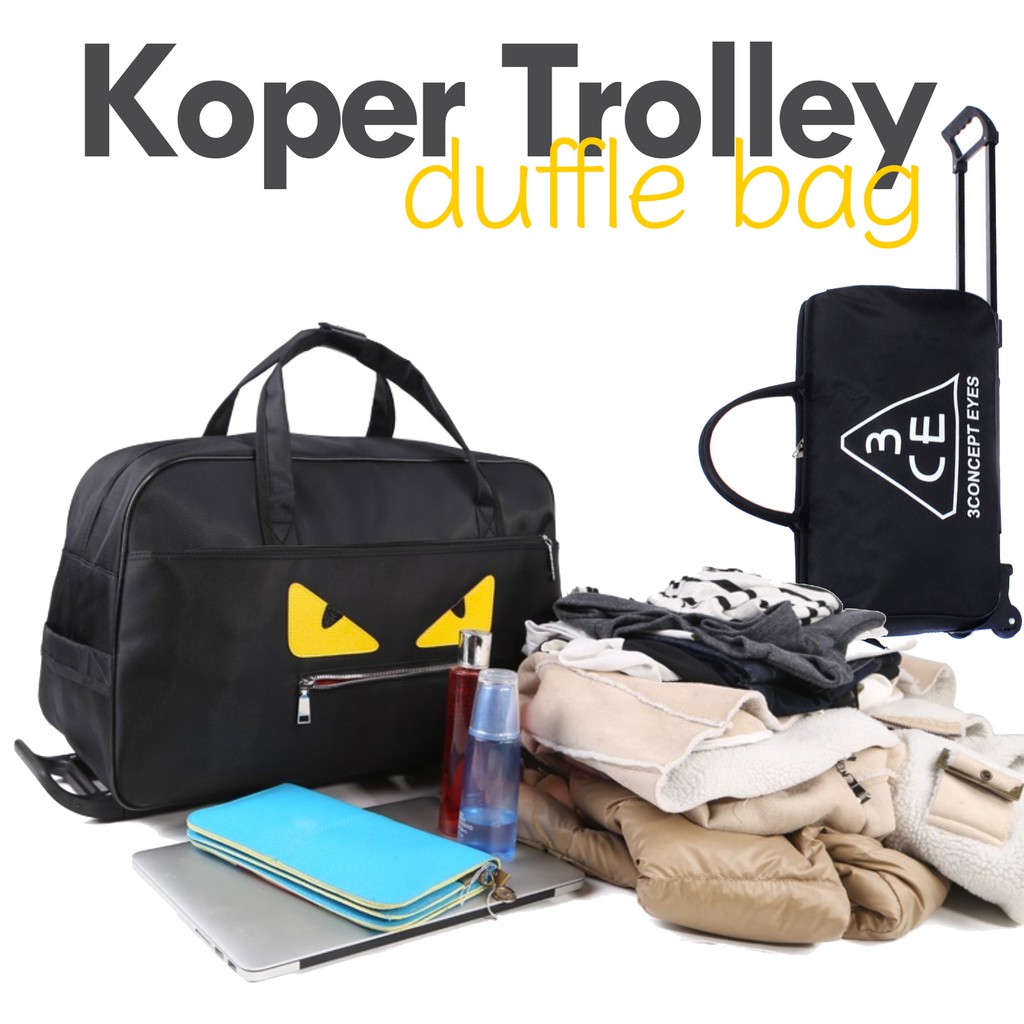 Tas Koper Travel Trolly Duffle Bag
