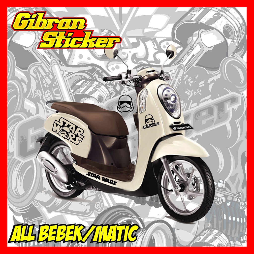 CUTTING STICKER STIKER SCOOPY BEAT MIO VARIO PCX NMAX VESPA STARWARS