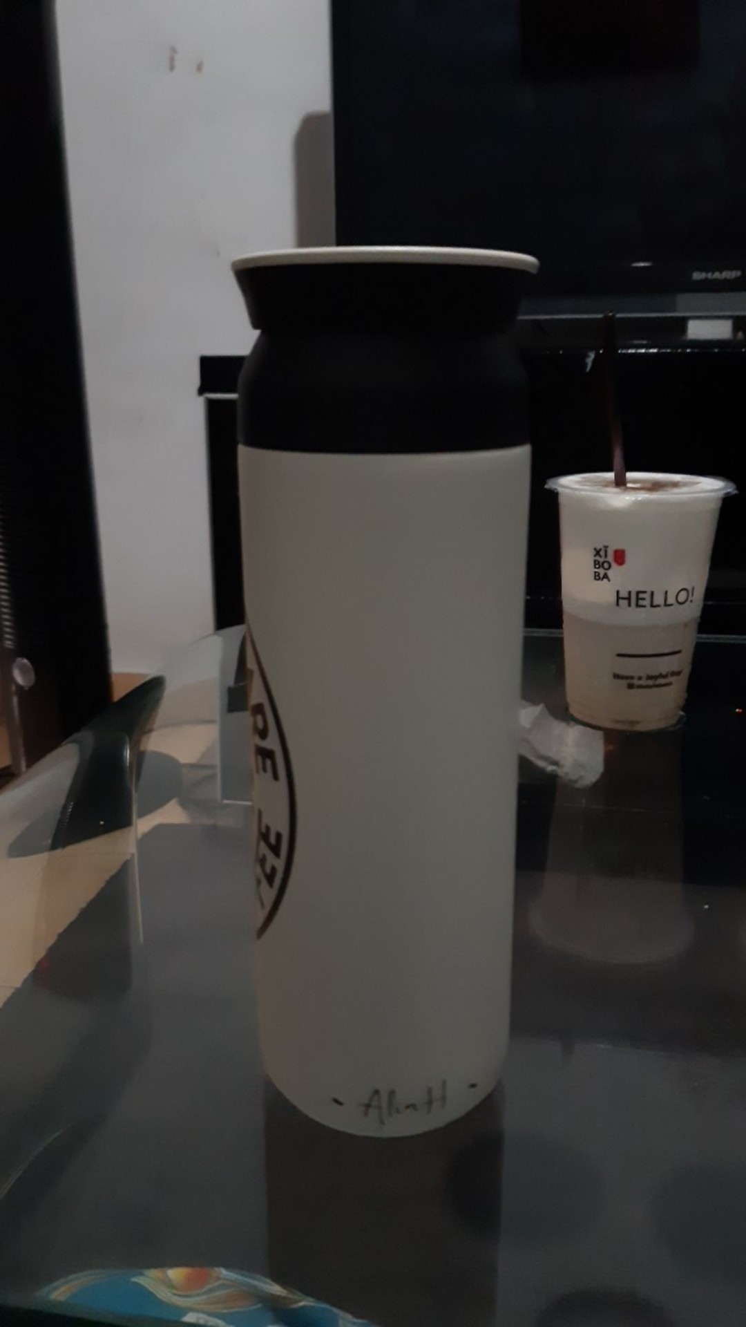 Twin Digital Tumbler Custom Botol Minum Tumbler Termos 500ml - Tumbler Japan Print