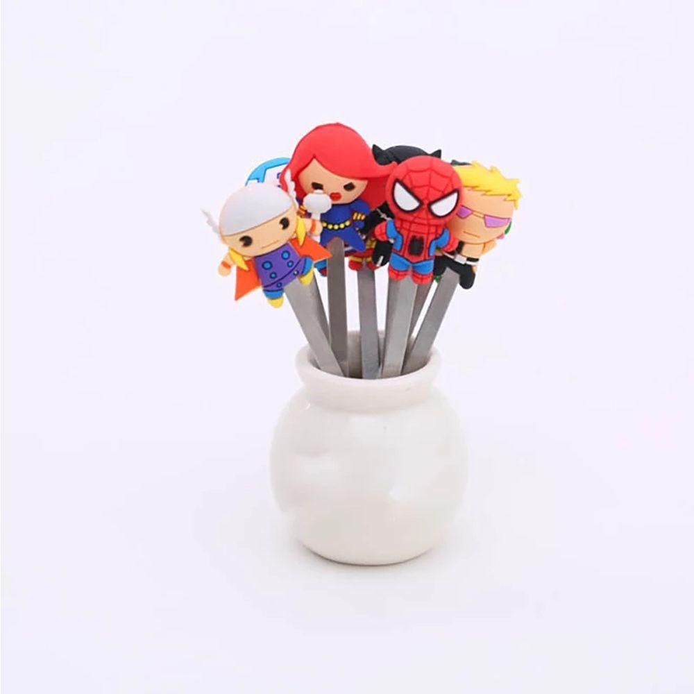 Solighter Set Garpu Mini Desain Kartun Avengers Hero Untuk Anak Kecil