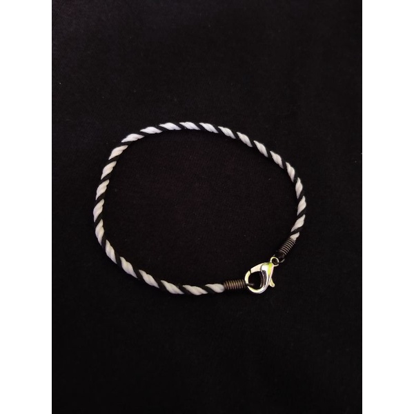Gelang Tali Hitam ,putih Pria dan wanita