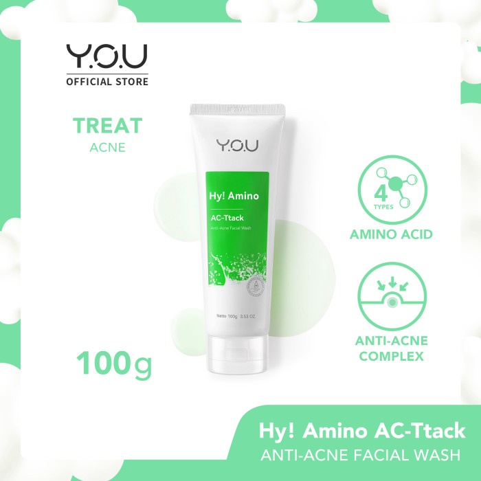 Jual YOU Hy! Amino Anti Acne Facial Wash Sabun Cuci Muka Acnes Facial