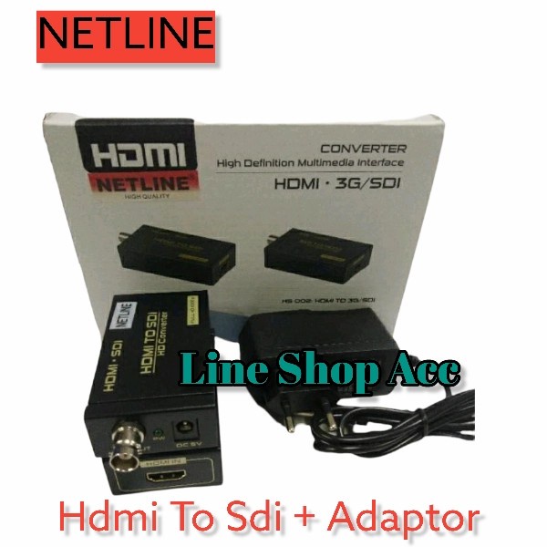 Konverter Hdmi To Sdi + Adaptor Netline - Hdmi To Sdi