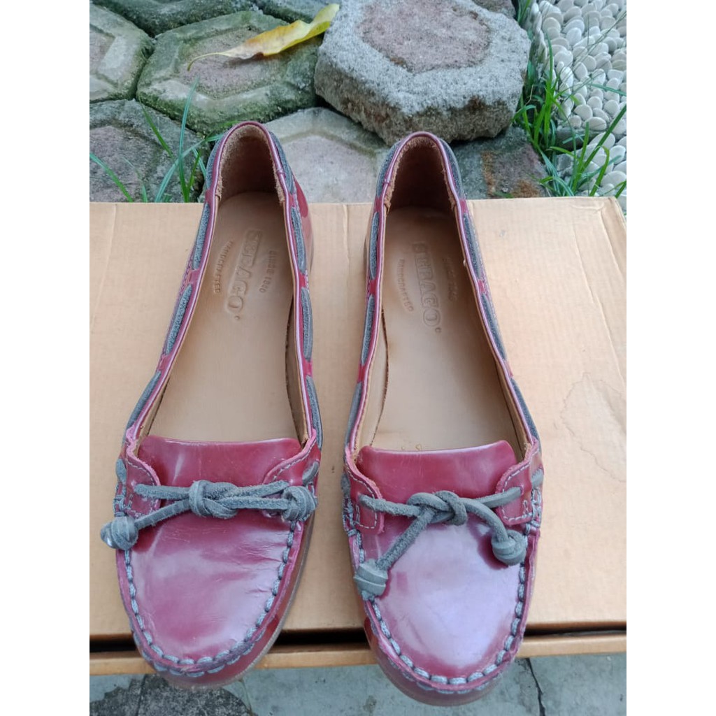 Flat Shoes Merk Sebago - Wine Purple Size 35