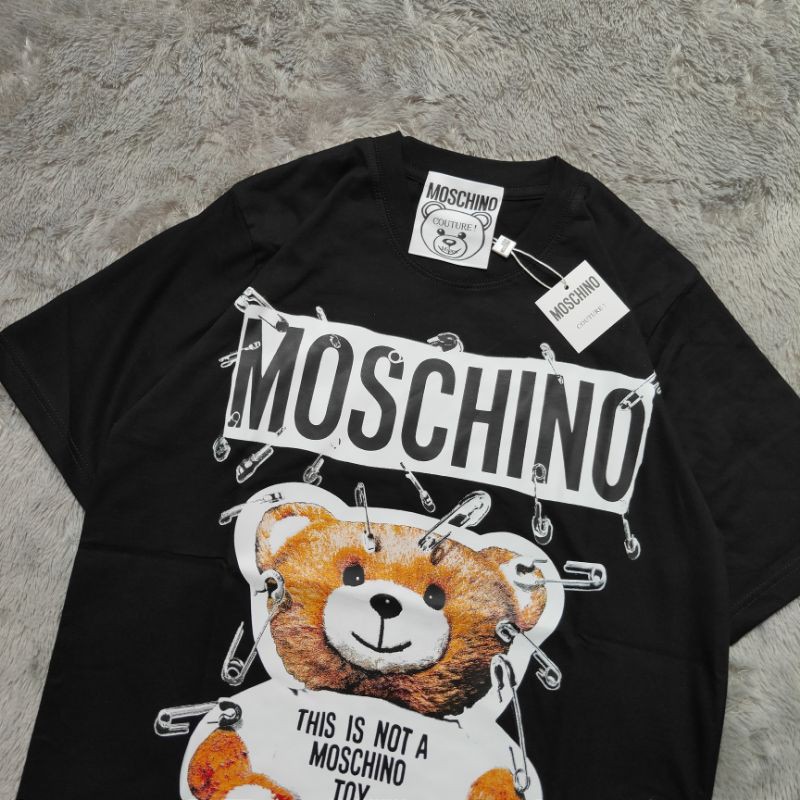 Kaos Tshirt Moschino Rich Dollar Fulltag &amp; Lebel