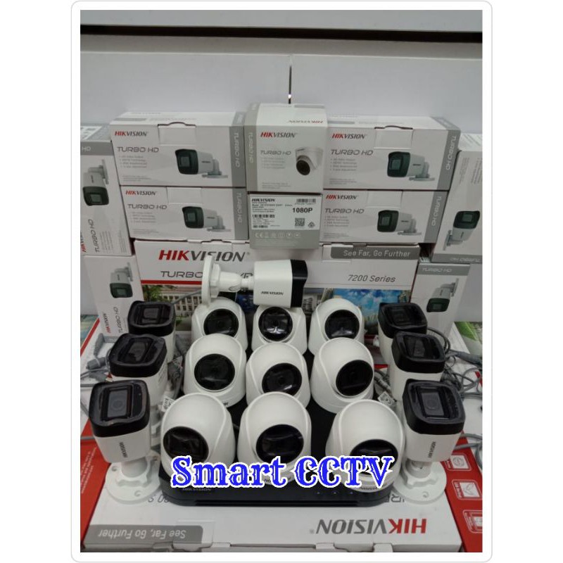 PAKET CCTV HIKVISION 16CH 16 KAMERA 2MP AUDIO KOMPLIT