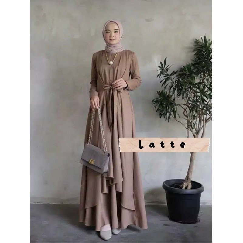 Gamis Aluna Maxi dress wanita jumbo M.L.XL.XXL