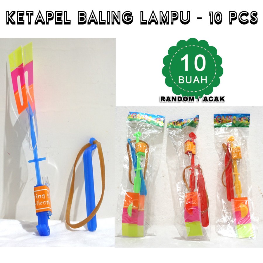 Mainan anak Ketapel Terbang Lampu kecil 10 pcs - KETAPEL LAMPU KECIL 10 pcs