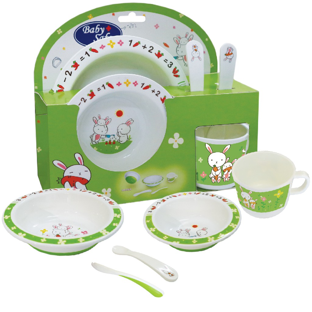 Baby Safe Set Meal 5 pcs / Feeding Set / Peralatan Makan Anak FS65 (Tersedia varian warna)