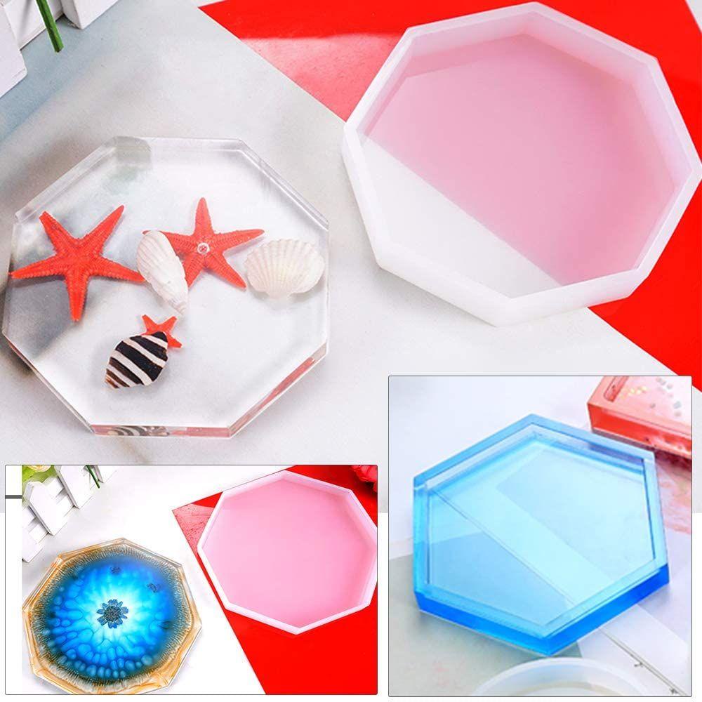 Solighter Cetakan Silikon Polygon Epoxy Craft Handmade Coaster