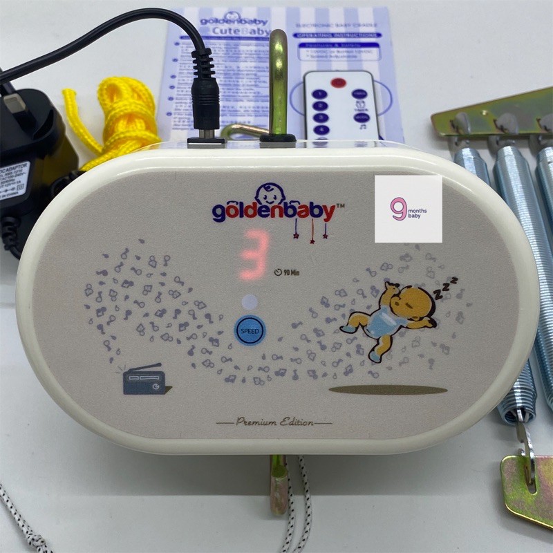 Makassar - Ayunan Listrik Golden Baby Remote Control + Musik + Timer / Ayunan Bayi Elektrik / Ayunan Elektrik