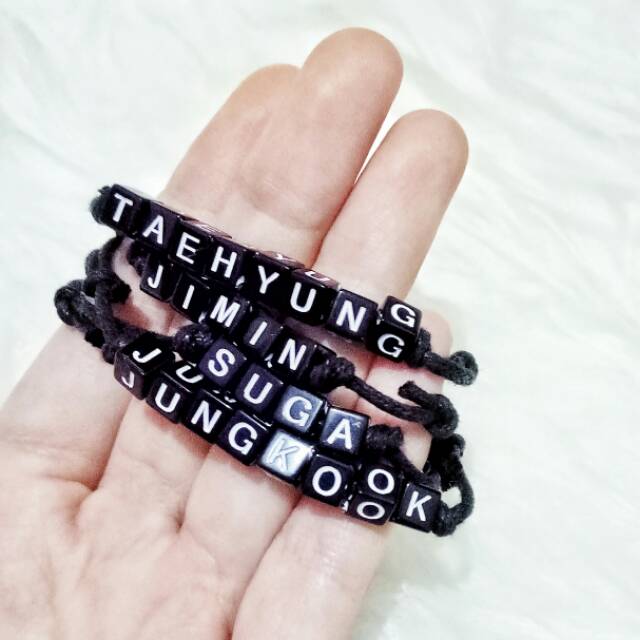 BUY 1 GET 1 (DAPAT DUA GELANG) GELANG NAMA BLACK MONOCHROME SERIES