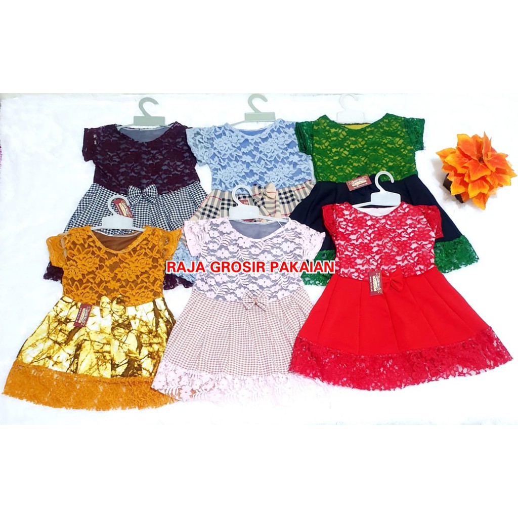 Dress Brukat Anak Model Arsy