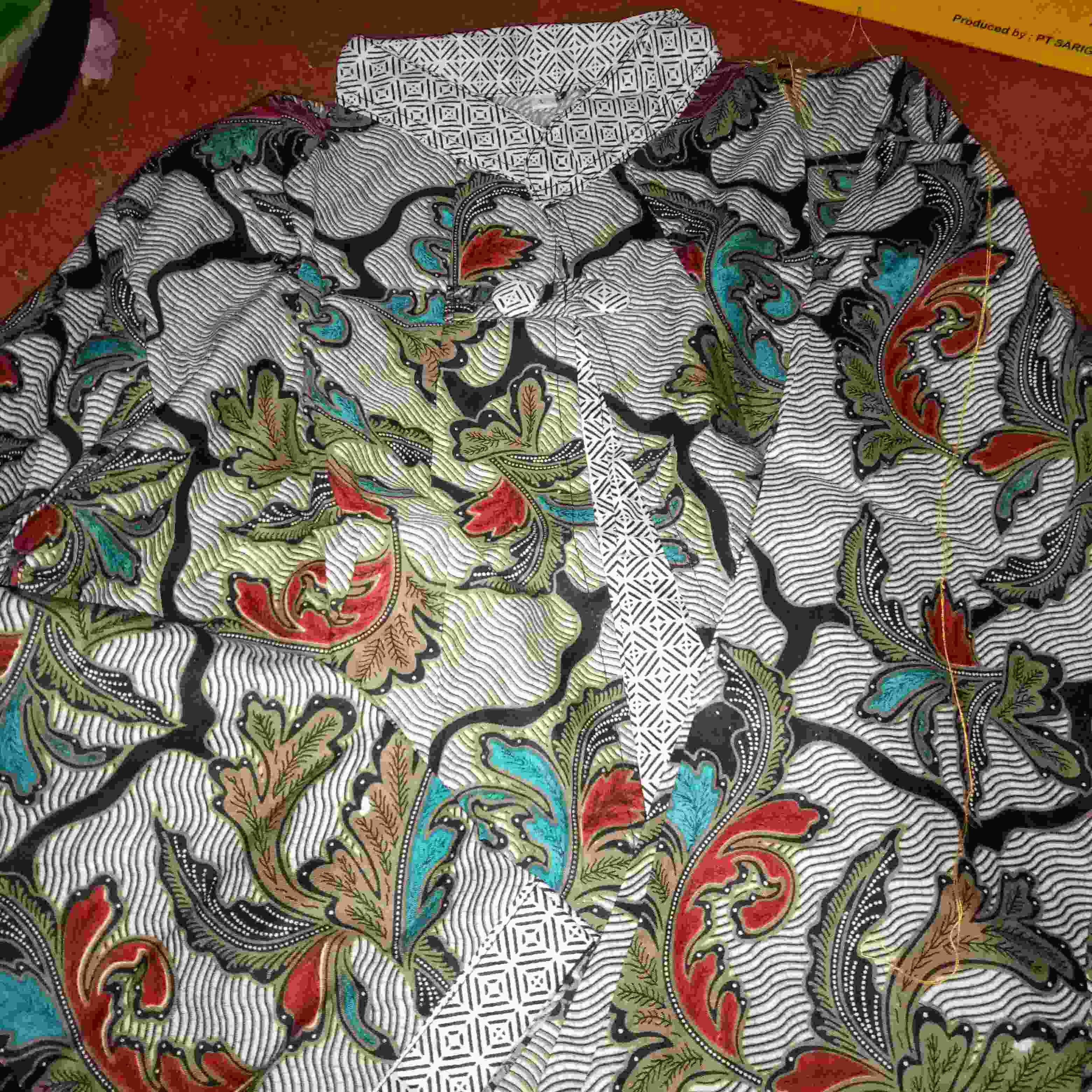 Tey-17 Batik Wanita Asj Sa Hrb026 Kenongo Kemeja Tosca Pendek