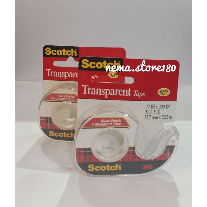 

3M SCOTCH TRANSPARENT TAPE 144-SS 1/2 IN X 300 IN/3M DISPENSER MINI 144-SS